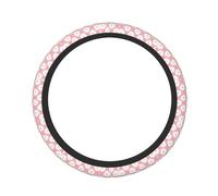 Housse de volant élastique extensible avec motif imprimé chrysanthème blanc, prise en main confortable de 38,1 cm