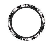 Housse de volant élastique imprimée vache mignonne housse de protection antidérapante durable pour la plupart des voitures