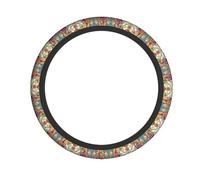 Housse de Volant Élastique WHJSSF Sugar Skull Imprimé Motif Doux Confortable et Antidérapant Convient pour Voitures, Camions et Vans