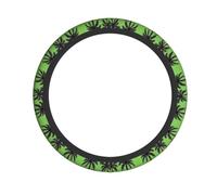 Housse de volant élastique YYHWHJDE avec motif drapeau de Porto Rico, grenouille, palmiers, s'adapte à la plupart des véhicules, y compris les berlines, SUV, VTT et camions