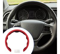 Housse De Volant En Cuir ArtificielPolyuréthaneProtecteur De Volant ABS Rouge 1Pc