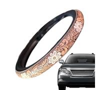 Housse de volant en cuir | Décoration intérieure de voiture vintage cow-boy, housse de volant décorative antidérapante pour berline, voiture, SUV, camionnette, camion, véhicules tout-terrain, femmes