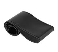 Housse de Volant en Cuir Microfibre Accessoire Intérieur de Voiture Couture Bricolage Universel 38cm/15in (Noir)