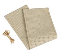 Housse de volant en cuir perforé de qualité supérieure - L - Ø 37/39 cm - Beige