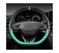 Housse De Volant en Cuir PU en Forme De D pour Hyundai pour Ioniq 5 2016 2017 2018 2019 2020 2021 2022 Accessoires D'intérieur(Vert)