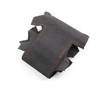 Housse de Volant en Cuir suédé pour Jeep Compass Renegade 2016-2019 - Décoration intérieure chaleureuse (Ligne Noire et Rouge)