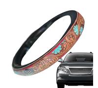 Housse de volant en - Décoration intérieure de style occidental Cowboy,Housse de volant antidérapante et résistante à l'usure pour les voyages en voiture en hiver SUV Camion Sedan Bus Véhicules