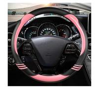 Housse de Volant en Fibre de Carbone pour Kia K3 2013, K2, Rio 2015-2016, Ceed et CEE d 2012-2017 - Blanc (Rose)