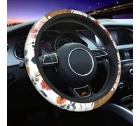 Housse de volant en néoprène antidérapant et respirant pour voiture - Motif chat et chien - Universel - 37-38 cm