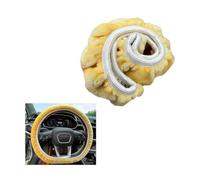 Housse de Volant en Peluche Douce Antidérapante, pour Hyundai ix35 2010-2017 Couvre Volant Confortable et Chaud pour Automne et Hiver,Yellow