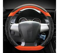 Housse De Volant Intérieure Voiture en Cuir Antidérapant Accessoires Décoration Élégants pour Toyota pour RAV4 2011 2012 Simple à Installer(Orange)