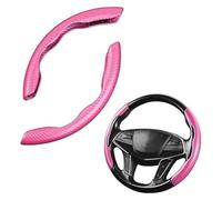 Housse de Volant Lot de 2 Housses Volant antidérapantes pour Opel, pour Corsa F, pour Corsa-e MJ22, pour, pour édition 2019 - 2022(A-Pink)