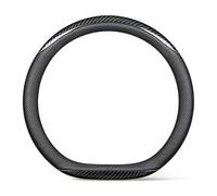 Housse de Volant pour Dodge Durango 2011-2021 2022 2023 2024 2025 2026, Couvre Volant Voiture Protection Antidérapante Garniture Enveloppe Respirante Décoration,Black-D-Shaped