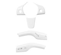 Housse de volant pour Tesla Model 3/Y, pour Tesla Model 3/Y, compatible avec Tesla 2017-2024 Model 3 Model Y, accessoires de décoration intérieure (blanc)