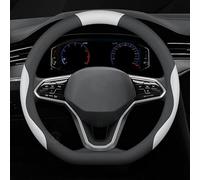 Housse de Volant pour VW Golf VIII VI V IV III II I MK 8 7 6 5 4 3 R GTE/GTI/GTD, Couvre Volant en Cuir Microfibre Respirant, Antidérapant et Ajustable Protection de Volant,A-D