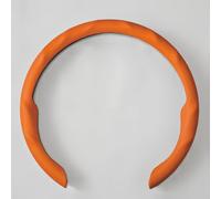 Housse de Volant pour VW ID. Buzz, Housse de Volant en Cuir, Housse de Protection de Volant Semi-fermée et Respirante,Orange