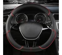 Housse de Volant pour VW Scirocco/Sharan/T-Cross/T-ROC/Taro/Tiguan 2000-2023 2024 Couvre Volant en Cuir Microfibre Respirant Antidérapant et Ajustable Protection de Volant,D