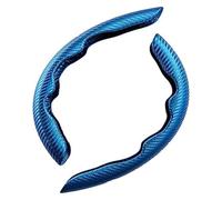 Housse de Volant Protecteur de Volant segmenté pour siège pour Altea pour MPV 2004 - 2020, Housse poignée antidérapante et Respirante, 2 pièces en Fiber Carbone(C-Blue)