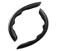 Housse de Volant Protecteur de Volant segmenté pour siège pour Altea pour MPV 2004 - 2020, Housse poignée antidérapante et Respirante, 2 pièces en Fiber Carbone(A-Black)