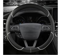 Housse de Volant - Revêtement en Cuir Respirant antidérapant pour EcoSport Escape pour Kuga Expedition EL Max Explorer - 38cm - Coffee O-White o