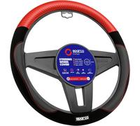 Housse De Volant S122 Rouge Et Noir En Daim + Pvc, Spcs122rs