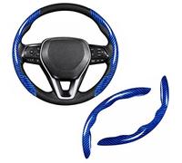 Housse de Volant Segmentée pour Alpine A110 Pure 2017-2026, Protecteur Antidérapant Fibre de Carbone Automobiles Protection Poignée Inodore, Accessoires Intérieurs, Blue-2PCS
