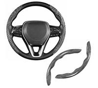 Housse de Volant Segmentée pour Alpine A110 Pure 2017-2026, Protecteur Antidérapant Fibre de Carbone Automobiles Protection Poignée Inodore, Accessoires Intérieurs, Silver-2PCS