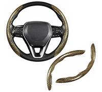 Housse de Volant Segmentée pour Alpine A110 Pure 2017-2026, Protecteur Antidérapant Fibre de Carbone Automobiles Protection Poignée Inodore, Accessoires Intérieurs, Yellow-2PCS