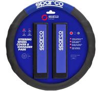 Housse de volant - Sparco - SPC1111KAZ - Bleu/Noir - 100% polyester - Universelle