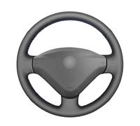 Housse De Volant Synthetique Noire Tressee En Pu Pour Citroen Berlingo Jumpy 2014 Peugeot 207 Partner 2016 Fiat Scudo Toyota Proace, Fil Bleu