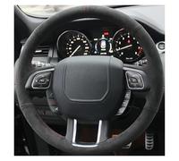 Housse de Volant tressée en Cuir suédé pour Land Rover Range Rover Evoque 2012-2018, 3 Couleurs de Fil (Fil Jaune).