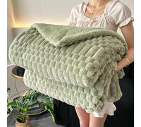 Housse décorative en Polaire Douce et Moelleuse, Jolie et Jolie, pour Salon, Chambre à Coucher, canapé, Fauteuil, Confort Toute l'année Vert 150 * 200cm