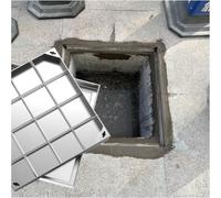 Housse d'égout invisible et couvercle extérieur Poignée cachée Slish Design caché (8 cm 80 x 80 cm) - Idéal pour l'aménagement paysager sûr et les solutions de drainage.