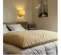 Housse d'éredon jacquard - CASTEX COUETTES NATURELLES - 90x150 cm - Beige - Coton - Lavable en machine à 40°