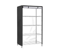 Housse d'étagère métallique de protection contre la poussière - Housse d'étagère étanche à la poussière | Protection durable pour étagère métallique avec façade en PVC transparent et accès à la