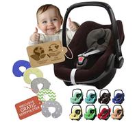 Housse d'été en tissu éponge - Housse pour coque bébé - Siège auto compatible avec Maxi Cosi Pebble et Pebble Plus, avec repose-tête gratuit (marron)