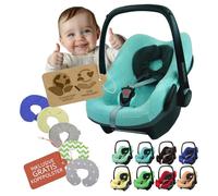 Housse d'été en tissu éponge - Housse pour coque bébé - Siège auto compatible avec Maxi Cosi Pebble et Pebble Plus, avec repose-tête gratuit (turquoise)