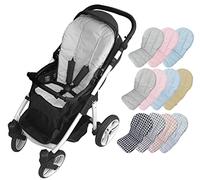 Housse d'été pour poussette pour bébé - Matelas frais en coton - Universel (Gris à pois - coton)