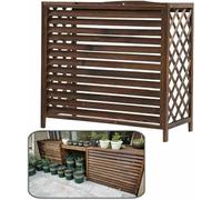 Housse d'extérieur en bois avec persienne et étagère pour plantes imperméable et anti-corrosion pour jardins et balcons (120 x 58 x 100 cm)