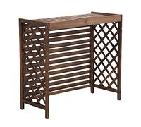 Housse d'extérieur en bois massif pour climatiseur et poubelle, séparateur d'espace, grilles de protection pour unités de climatisation et pompes à chaleur