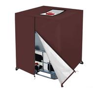 Housse d'extérieur pour seau IBC Ton fabriquée en Oxford 420D avec cordon de serrage en bas et ouverture supérieure pour un blindage facile et UV (café)