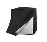 Housse d'extérieur robuste pour mini réfrigérateur en noir pour réfrigérateurs compacts et refroidisseurs de boissons avec deux poches et ourlet réglable 50,8 x 50,8 x 53,3 cm