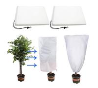 Housse D'hivernage pour Plantes, Voile Hivernage Plante Exterieur, Housses de Protection pour Plantes, Protection Arbustes Couverture, pour Le Jardin et La Tonnelle, 2 Pièces, 80 x 100cm, Blanc