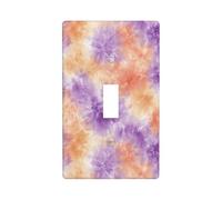 Housse d'interrupteur à bascule simple décorative à 1 interrupteur pour cuisine, ferme, chambre à coucher, salle de bain - Violet clair et organge