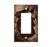 Housse d'interrupteur à bascule simple Dragon - Vintage - En plastique - Taille standard - Pour maison, salon, chambre à coucher, salle de bain