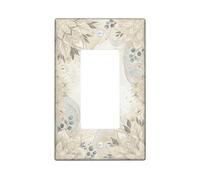 Housse d'interrupteur à bascule simple, moderne et élégante, motif géométrique, printemps, en plastique beige, taille standard, décoration pour la maison, le salon, la chambre à coucher, la salle de