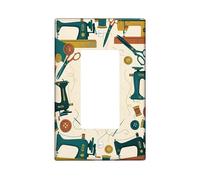 Housse d'interrupteur à bascule unique pour machine à coudre - Boutons vintage en forme de ciseaux - Sans plastique - Taille standard - Accents muraux pour maison, salon, nouvel appartement
