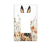 Housse d'interrupteur décorative à l'aquarelle Doberman à 1 voie, plaque murale à bascule simple, couverture murale pour animal domestique, taille standard, plaque frontale électrique pour chambre à