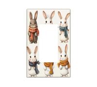 Housse d'interrupteur décorative d'automne en forme de lapin de dessin animé, 1 interrupteur à bascule unique, couverture murale en forme d'animal amusant, taille standard, plaque frontale électrique