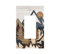 Housse d'interrupteur en forme d'arbre rustique à 1 bascule électrique - Plaque murale décorative de taille moyenne 12,7 x 7,6 cm pour chambre à coucher, salle de bain, salle de jeux (plastique)